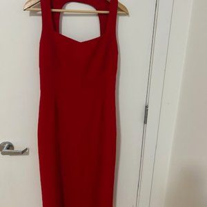 Judith and Charles Red stunner dress